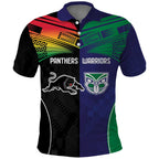Custom Warriors-Panthers Polo Shirt Together Sporty Style