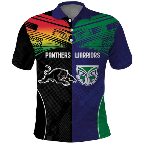 Custom Warriors-Panthers Polo Shirt Together Sporty Style