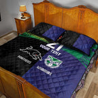 Custom Warriors-Panthers Quilt Bed Set Together Sporty Style