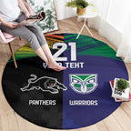 Custom Warriors-Panthers Round Carpet Together Sporty Style