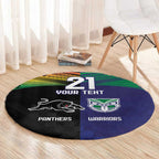 Custom Warriors-Panthers Round Carpet Together Sporty Style