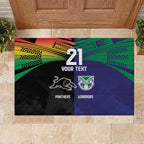 Custom Warriors-Panthers Rubber Doormat Together Sporty Style