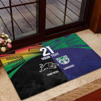 Custom Warriors-Panthers Rubber Doormat Together Sporty Style