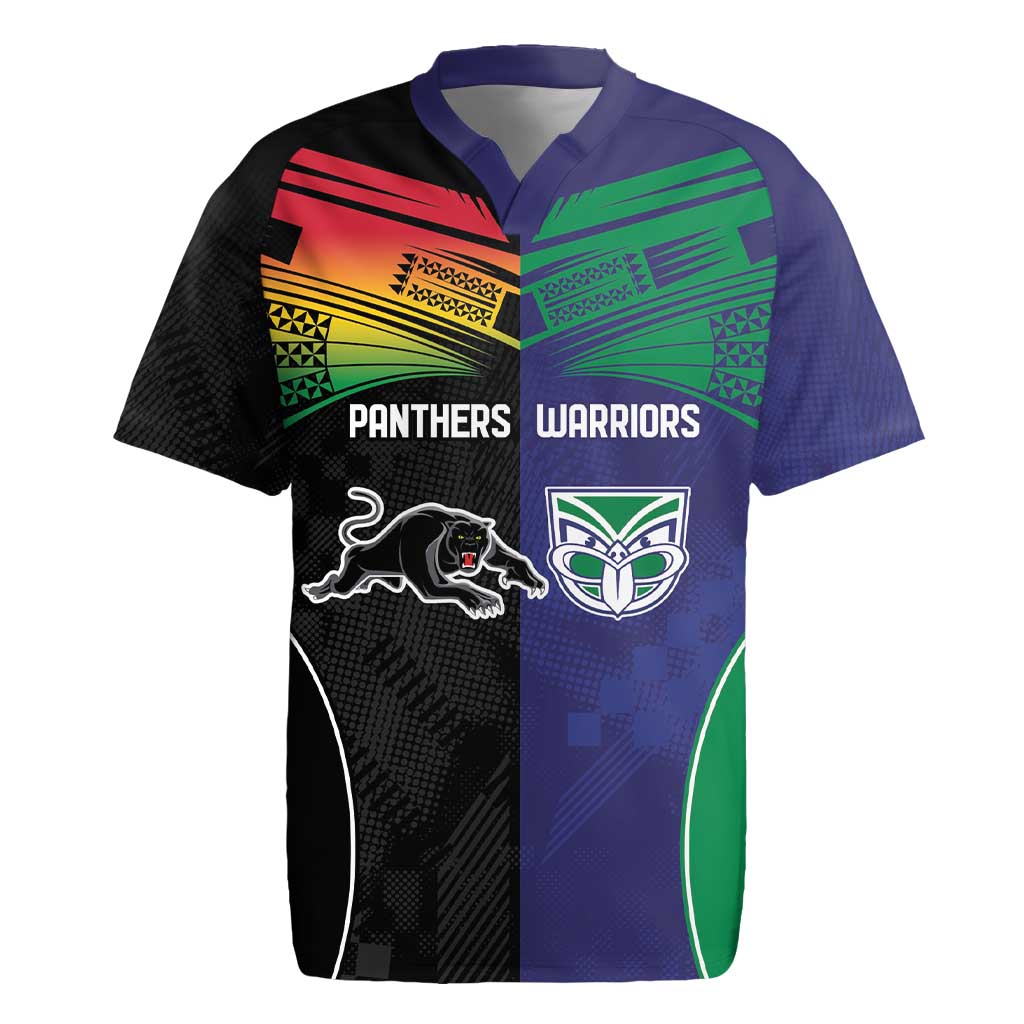 Custom Warriors-Panthers Rugby Jersey Together Sporty Style