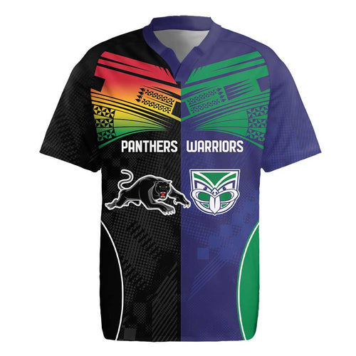 Custom Warriors-Panthers Rugby Jersey Together Sporty Style