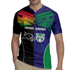 Custom Warriors-Panthers Rugby Jersey Together Sporty Style