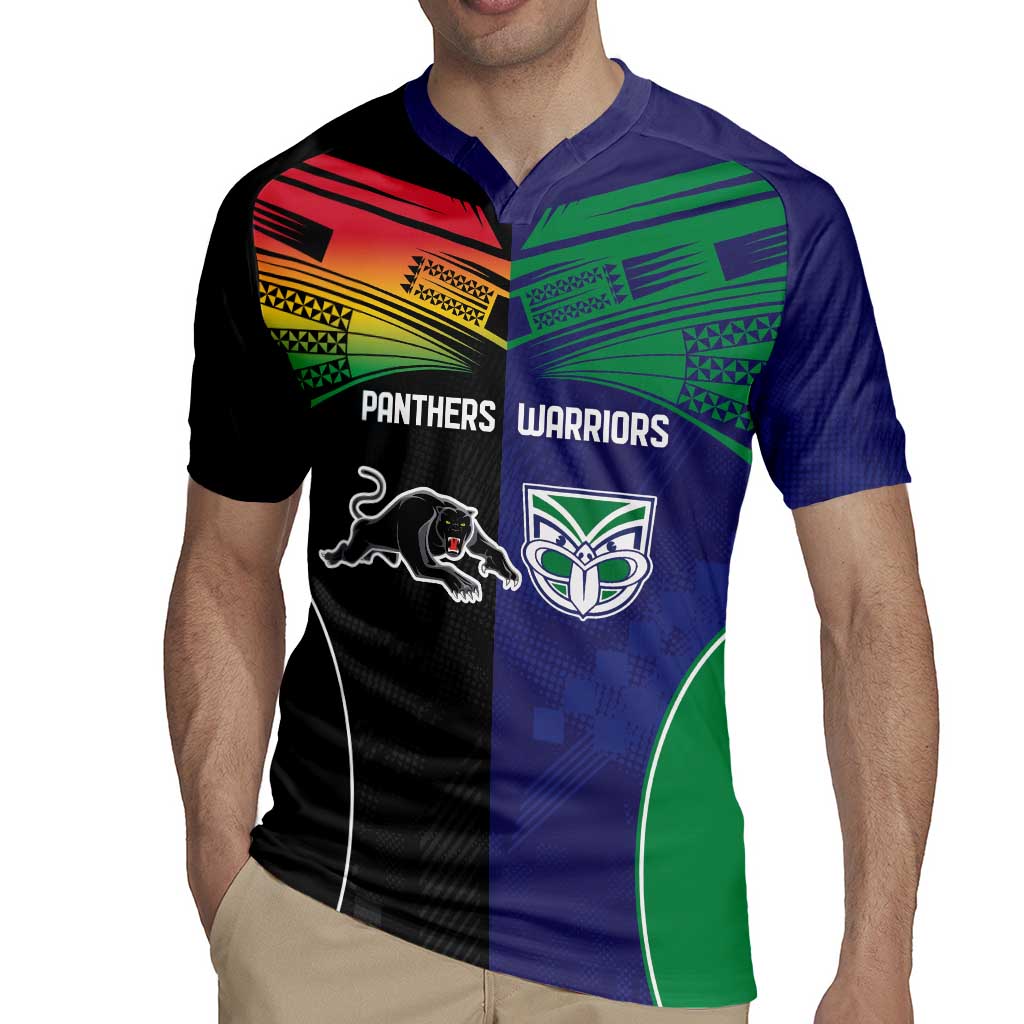 Custom Warriors-Panthers Rugby Jersey Together Sporty Style