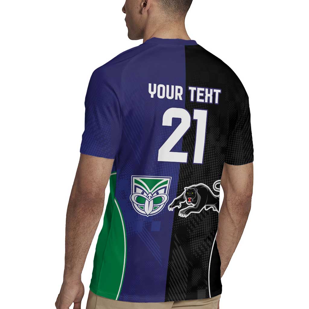 Custom Warriors-Panthers Rugby Jersey Together Sporty Style