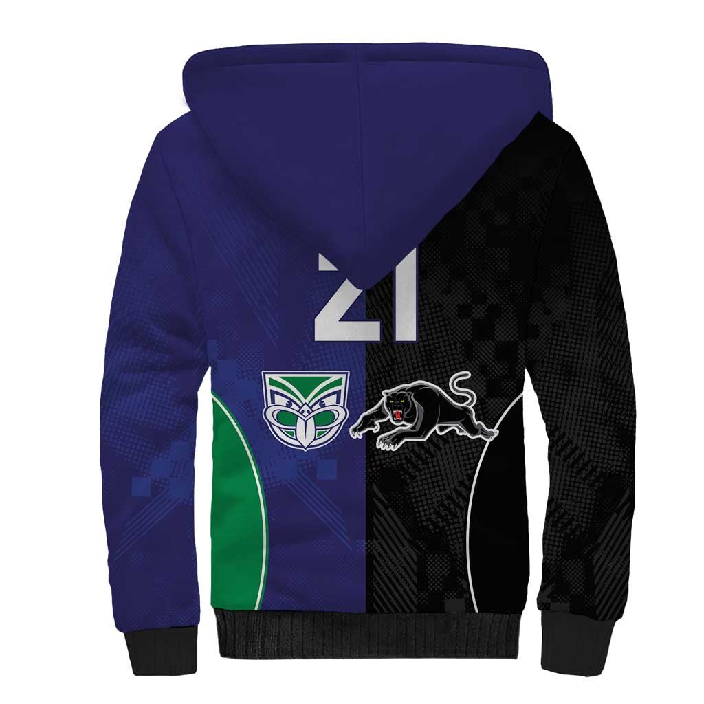 Custom Warriors-Panthers Sherpa Hoodie Together Sporty Style