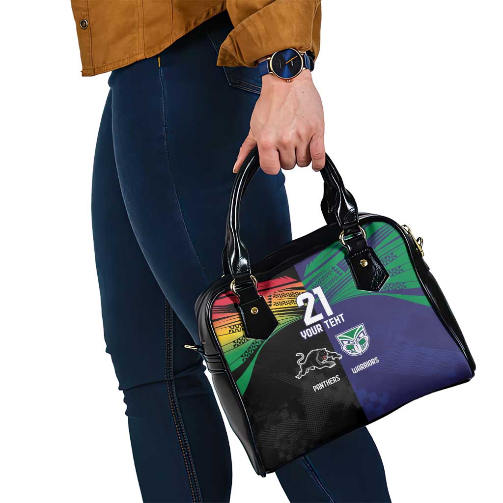 Custom Warriors-Panthers Shoulder Handbag Together Sporty Style