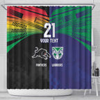 Custom Warriors-Panthers Shower Curtain Together Sporty Style
