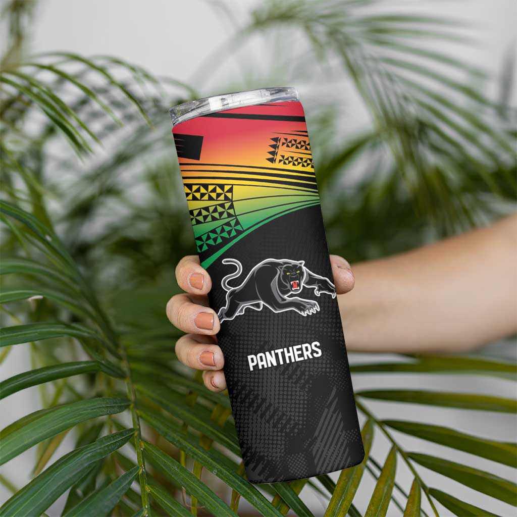 Custom Warriors-Panthers Skinny Tumbler Together Sporty Style