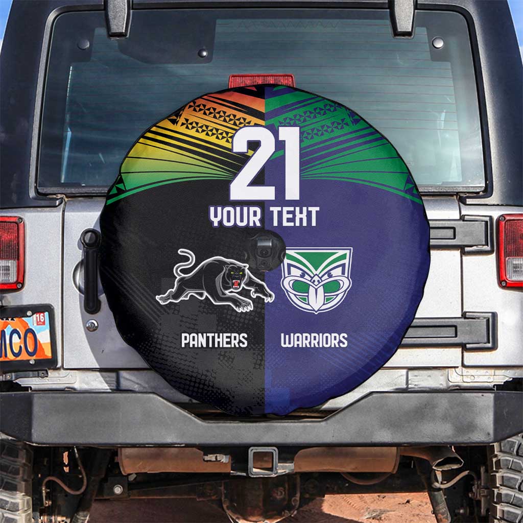 Custom Warriors-Panthers Spare Tire Cover Together Sporty Style