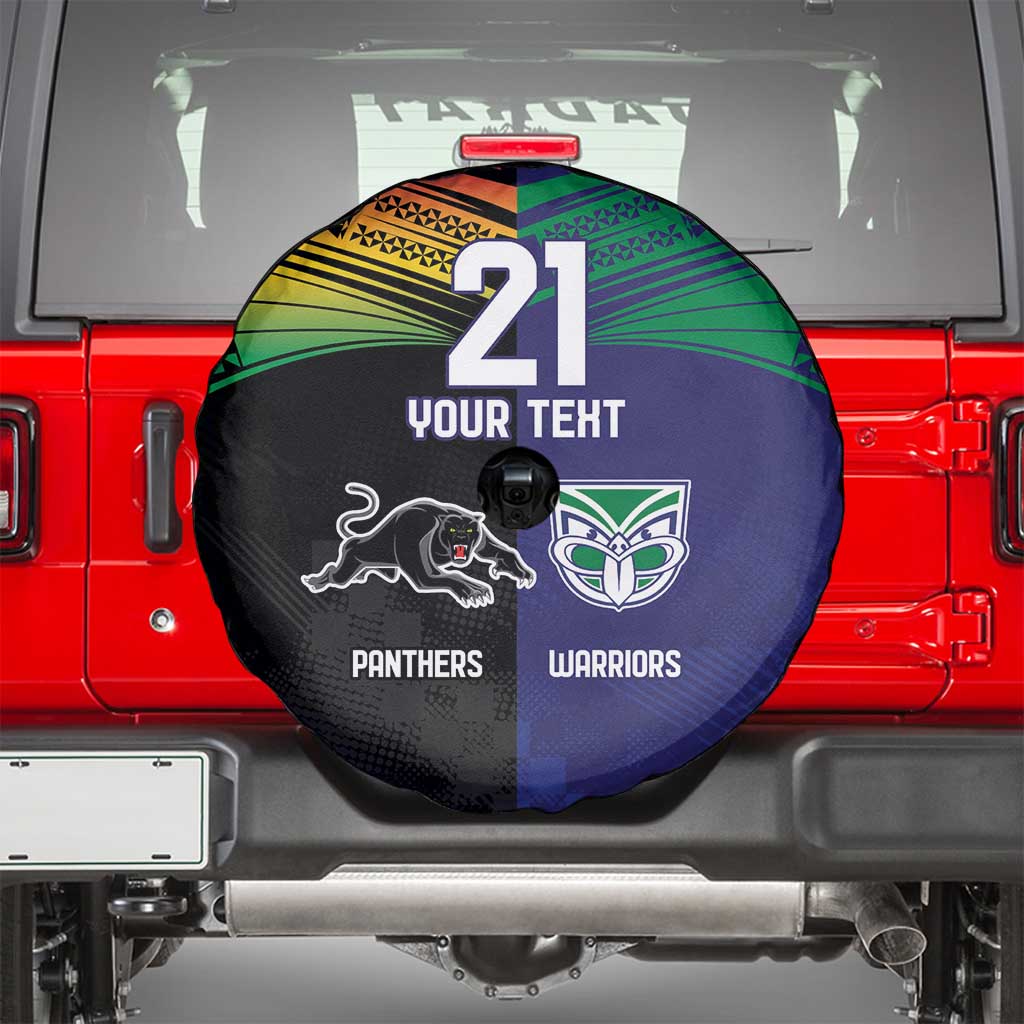 Custom Warriors-Panthers Spare Tire Cover Together Sporty Style