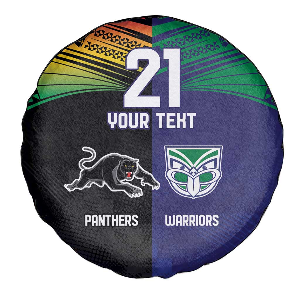 Custom Warriors-Panthers Spare Tire Cover Together Sporty Style