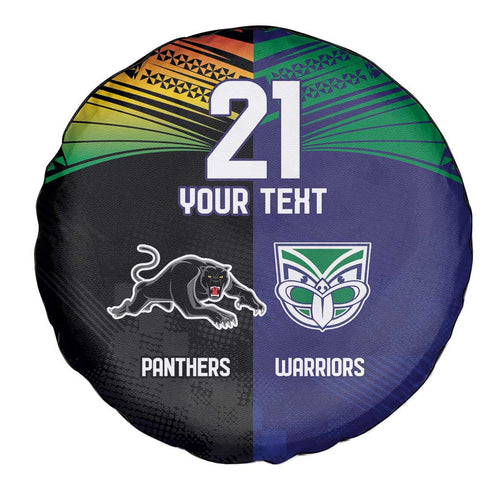 Custom Warriors-Panthers Spare Tire Cover Together Sporty Style