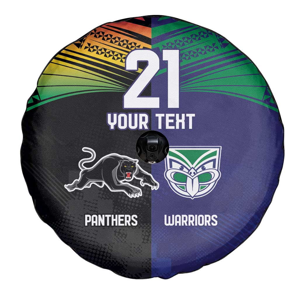 Custom Warriors-Panthers Spare Tire Cover Together Sporty Style