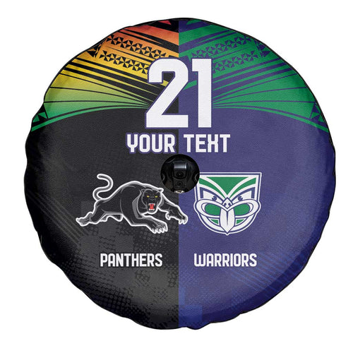 Custom Warriors-Panthers Spare Tire Cover Together Sporty Style