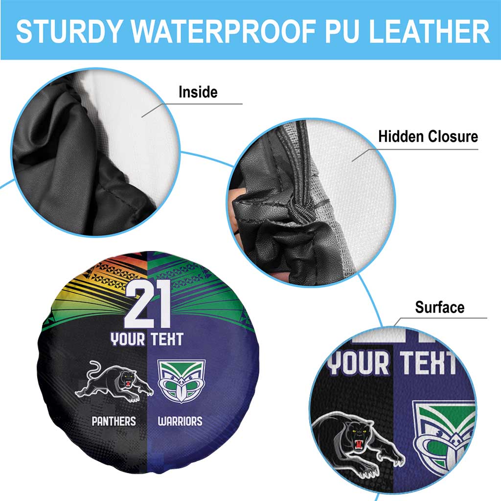 Custom Warriors-Panthers Spare Tire Cover Together Sporty Style
