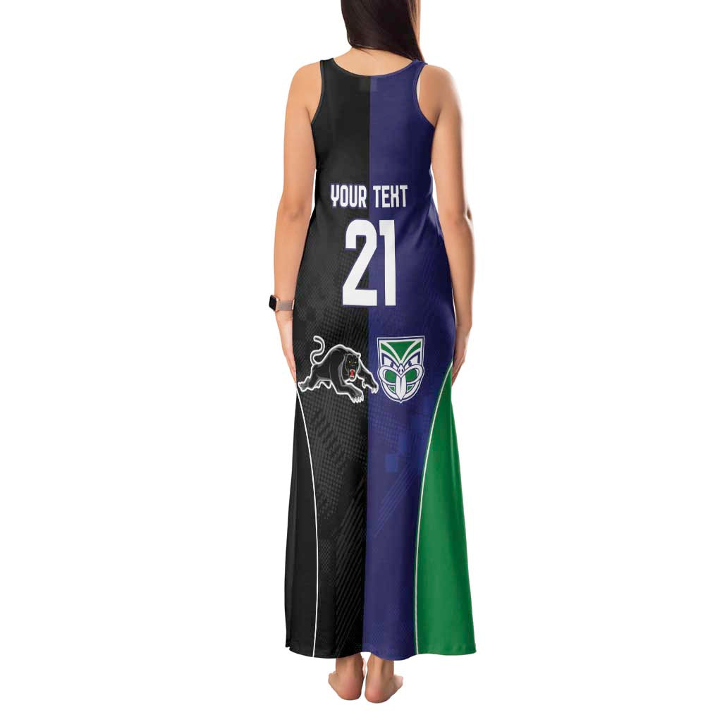 Custom Warriors-Panthers Tank Maxi Dress Together Sporty Style