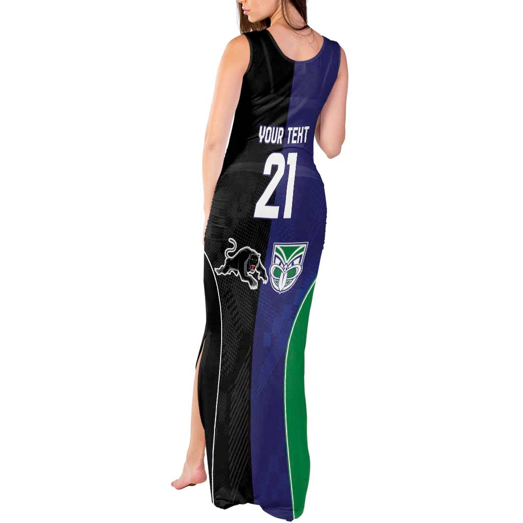 Custom Warriors-Panthers Tank Maxi Dress Together Sporty Style