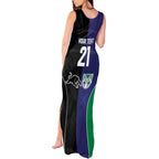 Custom Warriors-Panthers Tank Maxi Dress Together Sporty Style