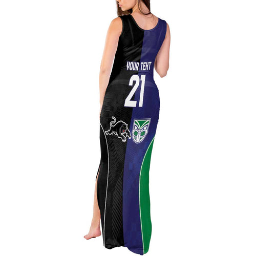 Custom Warriors-Panthers Tank Maxi Dress Together Sporty Style