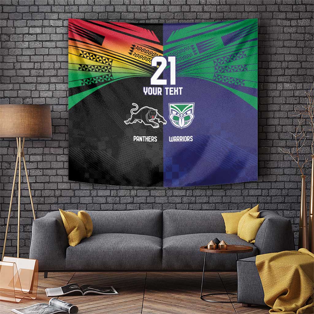 Custom Warriors-Panthers Tapestry Together Sporty Style