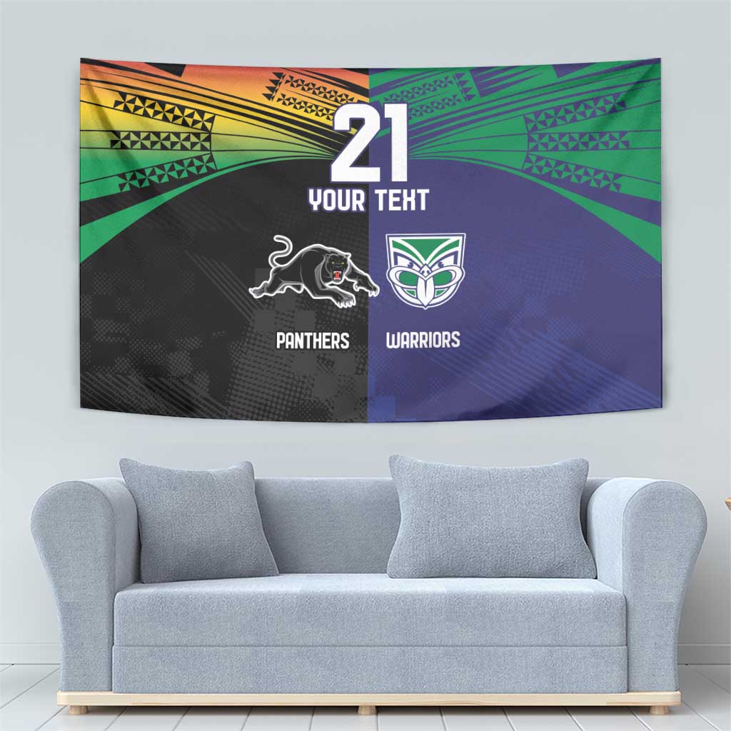 Custom Warriors-Panthers Tapestry Together Sporty Style