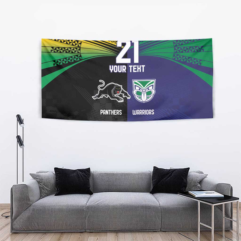 Custom Warriors-Panthers Tapestry Together Sporty Style