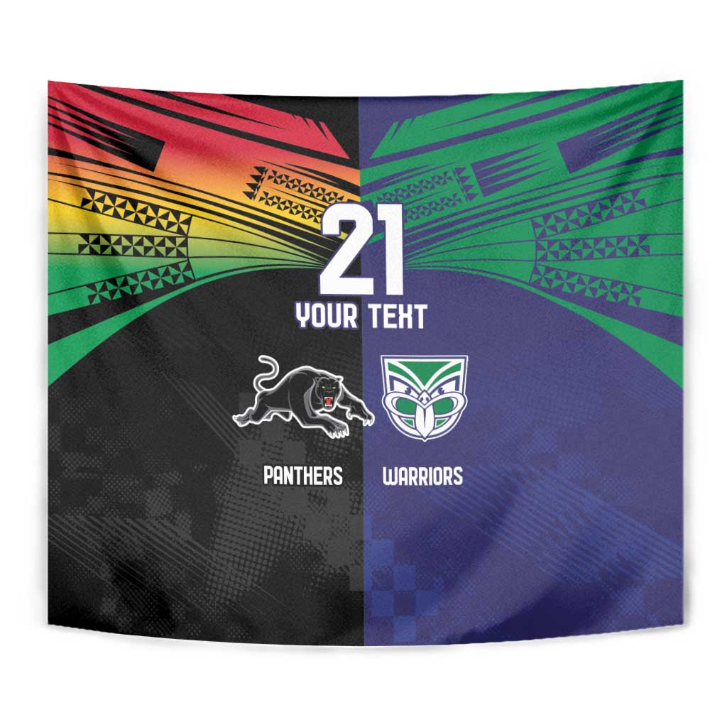 Custom Warriors-Panthers Tapestry Together Sporty Style