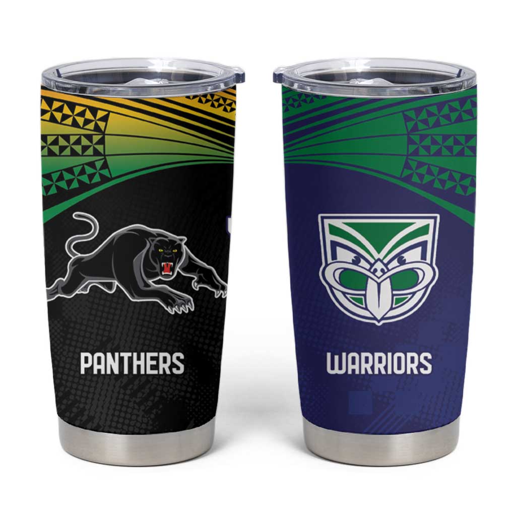 Custom Warriors-Panthers Tumbler Cup Together Sporty Style