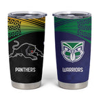Custom Warriors-Panthers Tumbler Cup Together Sporty Style