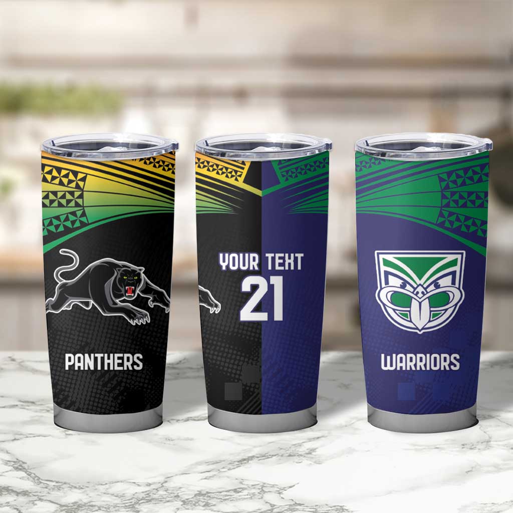 Custom Warriors-Panthers Tumbler Cup Together Sporty Style