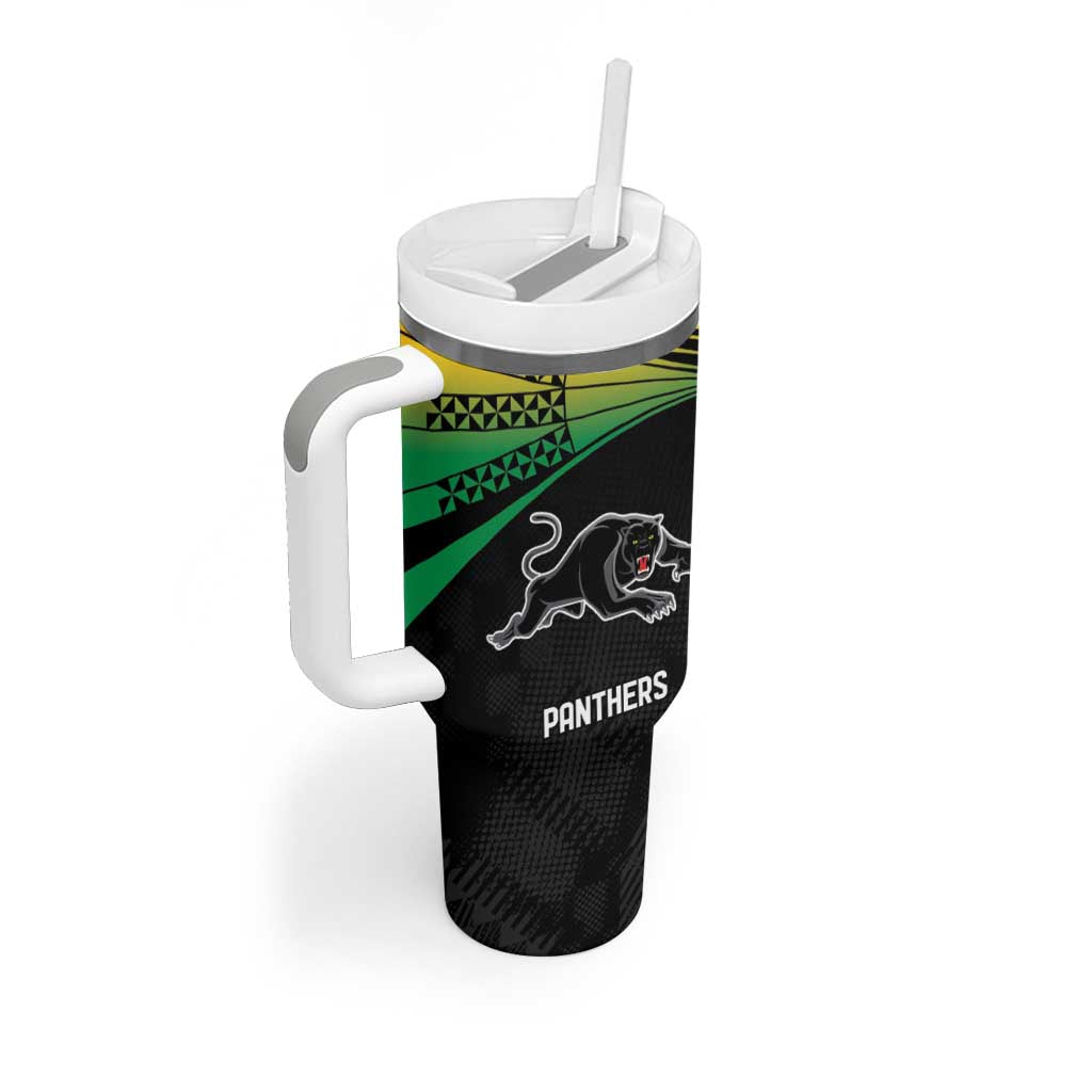 Custom Warriors-Panthers Tumbler With Handle Together Sporty Style