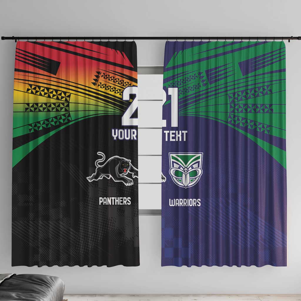 Custom Warriors-Panthers Window Curtain Together Sporty Style