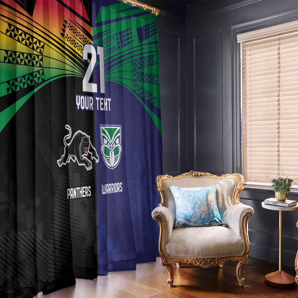 Custom Warriors-Panthers Window Curtain Together Sporty Style