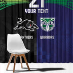 Custom Warriors-Panthers Window Curtain Together Sporty Style