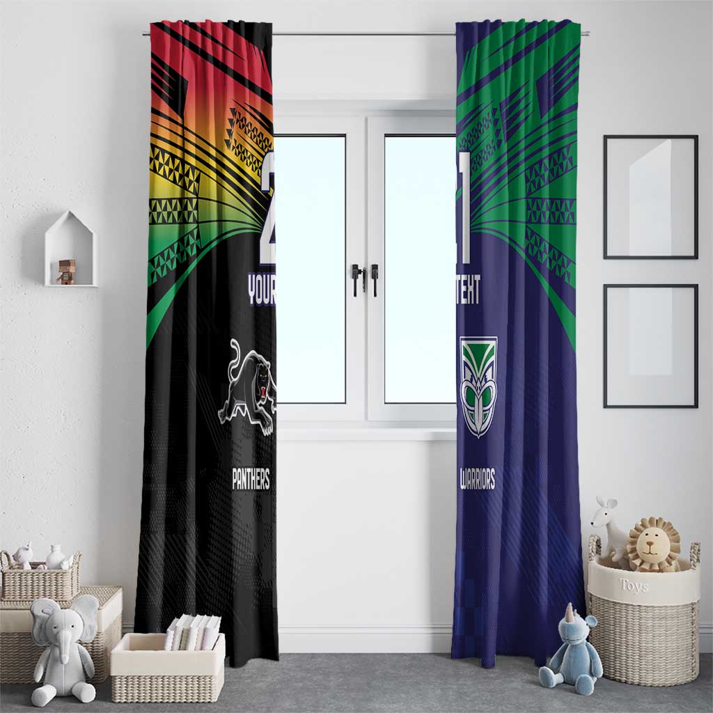Custom Warriors-Panthers Window Curtain Together Sporty Style
