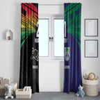Custom Warriors-Panthers Window Curtain Together Sporty Style