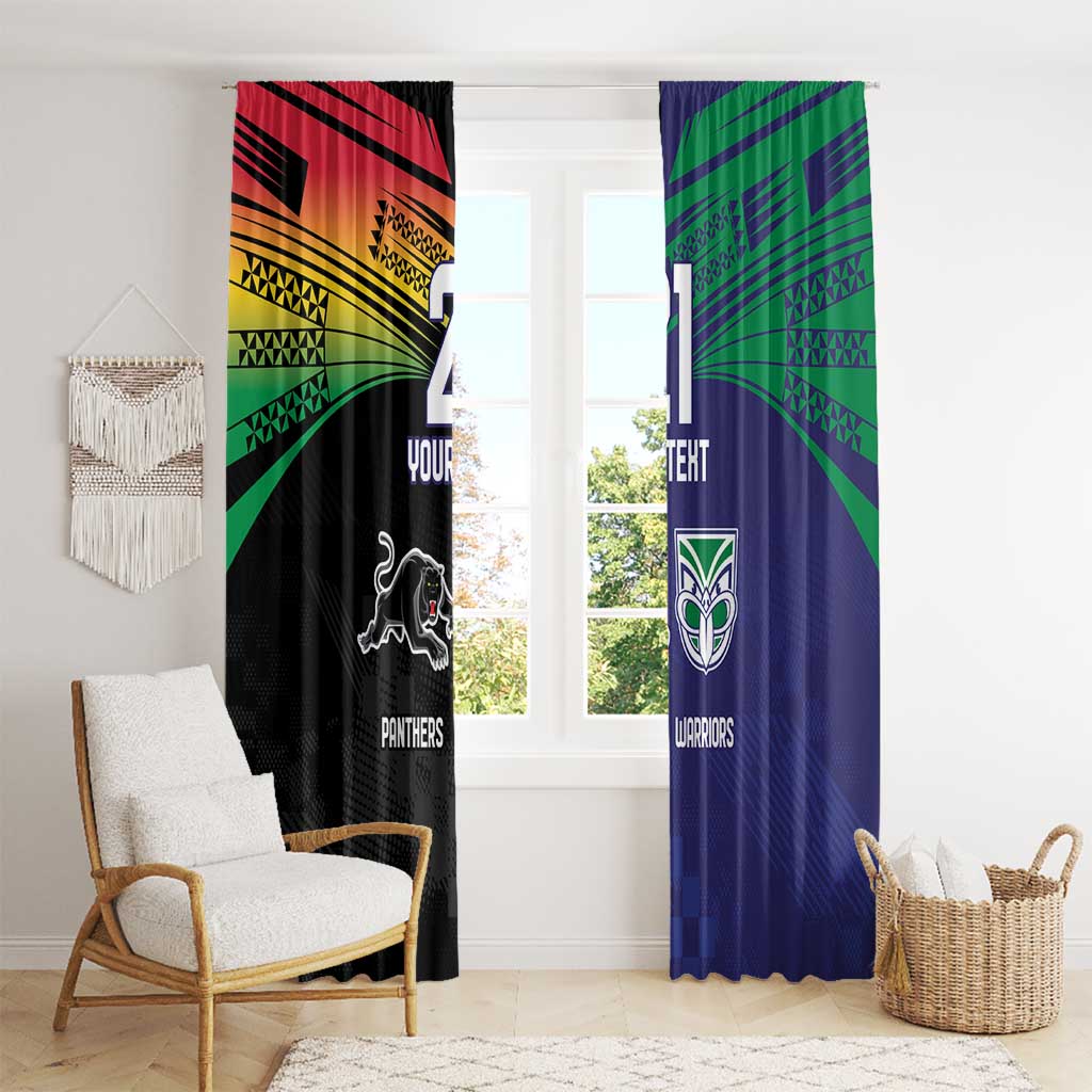 Custom Warriors-Panthers Window Curtain Together Sporty Style