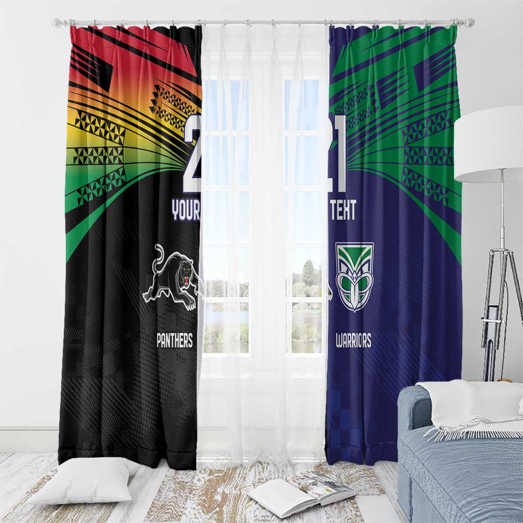 Custom Warriors-Panthers Window Curtain Together Sporty Style