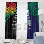 Custom Warriors-Panthers Window Curtain Together Sporty Style