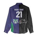 Custom Warriors-Panthers Women Casual Shirt Together Sporty Style