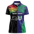 Custom Warriors-Panthers Women Polo Shirt Together Sporty Style