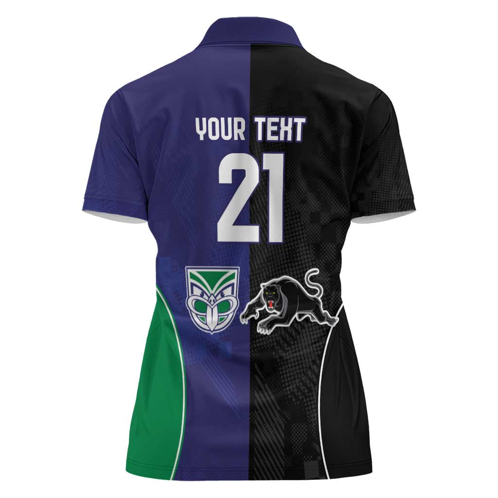 Custom Warriors-Panthers Women Polo Shirt Together Sporty Style