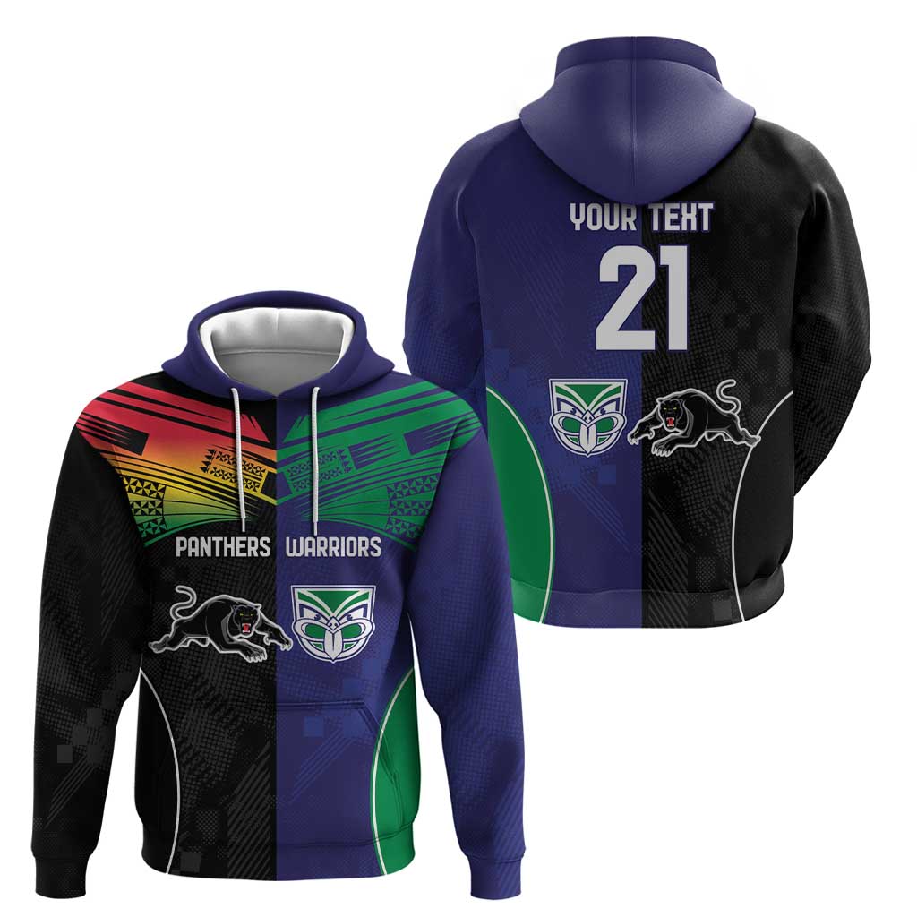 Custom Warriors-Panthers Zip Hoodie Together Sporty Style