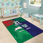 Custom Warriors-Rabbitohs Area Rug Together Sporty Style
