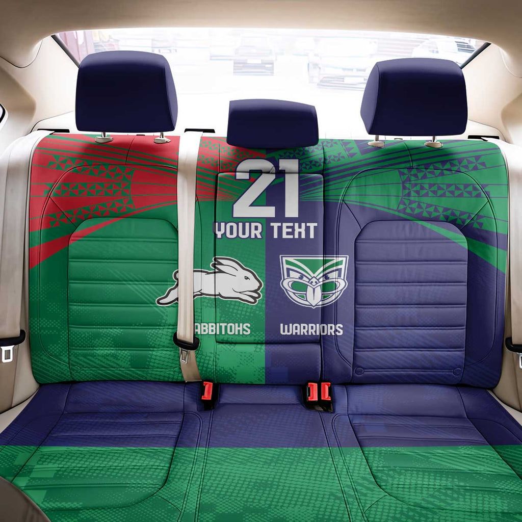 Custom Warriors-Rabbitohs Back Car Seat Cover Together Sporty Style