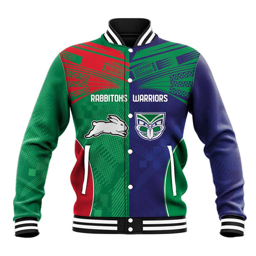 Custom Warriors-Rabbitohs Baseball Jacket Together Sporty Style